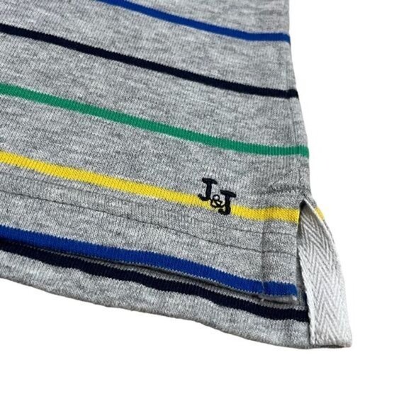 Janie and Jack Grey Striped Polo Baby Size 6-12mo - Picture 3 of 6